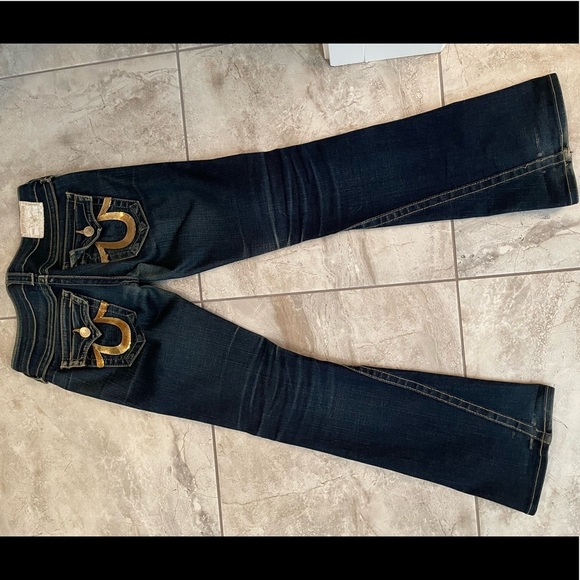 True Religion Denim - True religion jeans gold sequin pockets.